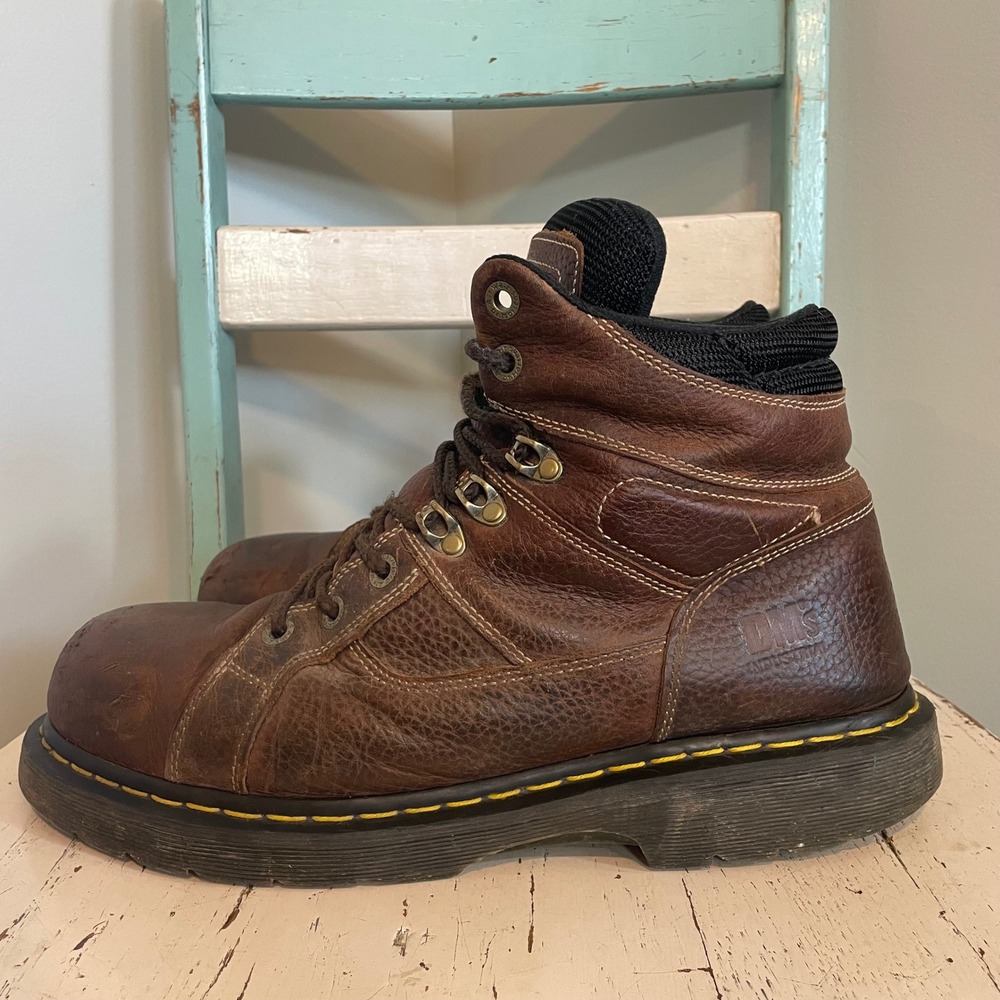 Dr Martens Industrial Ironbridge Steel Toe Work Boots Mens 13‎ Brown Leather DM